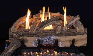 Split Oak Vent Free Gas Logs
