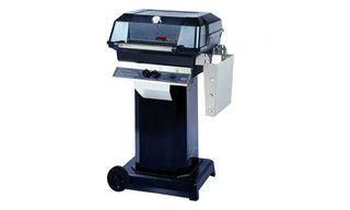 Modern Home Products - JNR Gas Grill - Column Base with 6" Wheels - Black - Natural Gas