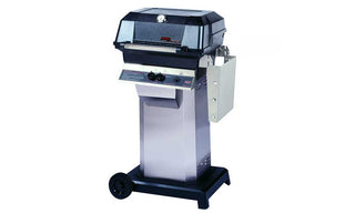 Modern Home Products- JNR Gas Grill - Column Base with 6" Wheels - Stainless Steel - Natural Gas