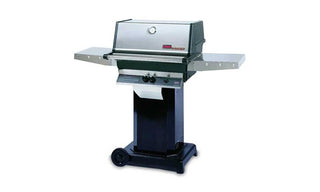 Modern Home Products - TJK Gas Grill - Column Base with 6" Wheels - Black - Propane