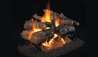 RHP Charred American Oak See-Thru Vented Gas Logs - CHAO-2