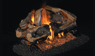 RHP Charred Rugged Split Oak See-Thru Vented Gas Logs - CHRRSO-2