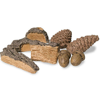 Real Fyre Holiday Decor Pack (2 Acorns, 2 Pine Cones, 4 Wood Chips)