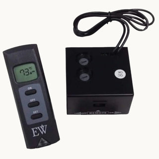 Everwarm thermostat remote control with digital display for vent-free gas logs and direct vent fireplaces using a millivolt valve