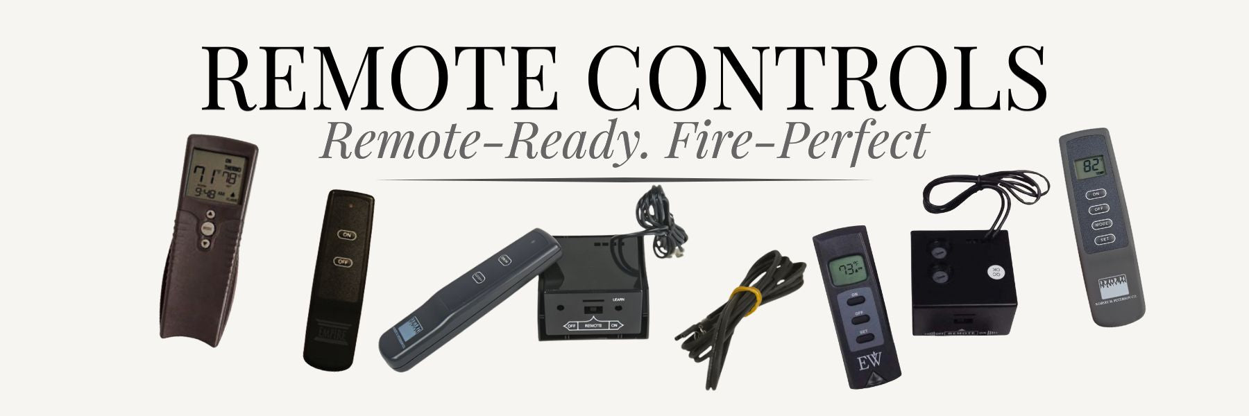 Wireless remotes and receivers for gas logs. Explore elegant control options from American Gas Works.