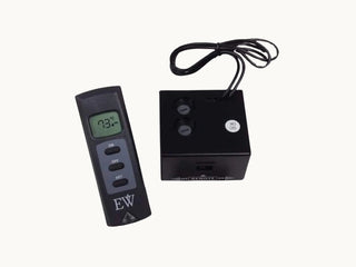 Everwarm thermostat remote control with digital display for vent-free gas logs and direct vent fireplaces using a millivolt valve