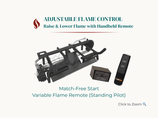 Real Fyre G10 variable flame burner with adjustable flame height knob