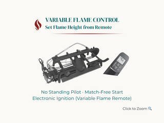 Real Fyre G10 electronic ignition burner with variable flame remote