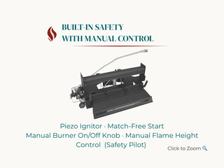 RHP Vent Free G18 burner with manual ignition