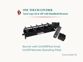 G45 Burner with on/off/pilot knob and on/off remote control on a white background