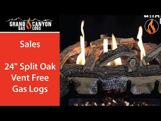 Split Oak Vent Free Gas Logs