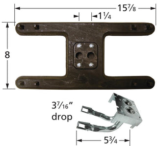 Cast Iron Burner for Broil-Mate Brand Gas Grills