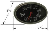 Oval Stainless Steel Heat Indicator for more than 25 Gas Grill Brands