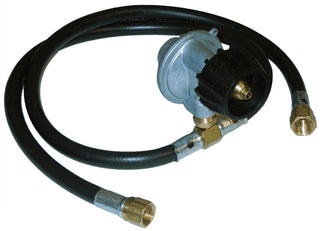 LP Regulator with Two Hoses for Grills with Side Burners