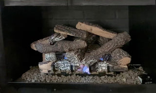 Empire Ponderosa Refractory Log Set with Vented Slope Glaze Burner