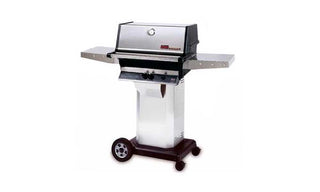 MHP - TJK Gas Grill - 8" Wheels with Locking Casters - Stainless Steel - Propane