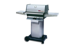 MHP - TJK Gas Grill - Column Base with 6" Wheels - Stainless Steel - Propane
