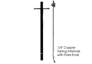MHP Lamps, Lamp & Torch Post, 10FT Black Aluminum Lamp Post w/ Copper Internals