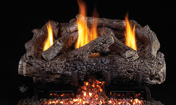 Real Fyre Charred Frontier Oak Vent-Free Gas Log Set