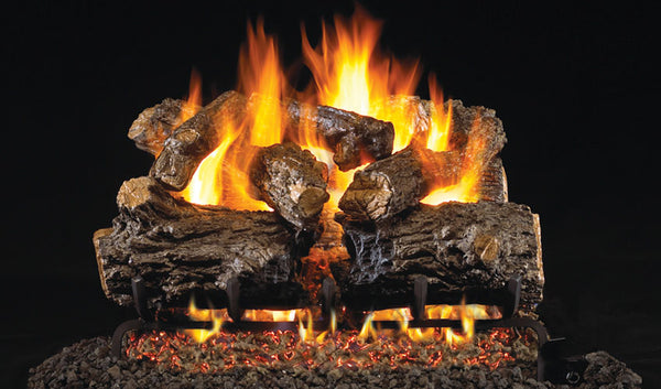 Real Fyre Burnt Rustic Oak Vented Gas Log Set