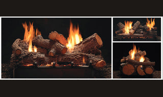 Empire Rock Creek Refractory Log Set with Vent-Free Slope Glaze Burner