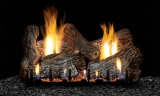 Empire Sassafras Refractory Log Set with Vent-Free Slope Glaze Burner