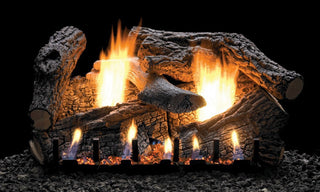 Empire Super Sassafras Refractory Log Set with Vent-Free Slope Glaze Burner