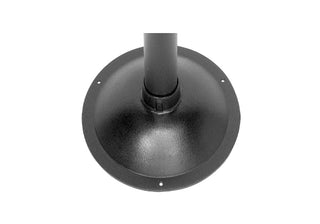 MHP Lamps, Post Mount Gas Torch Cast Aluminum Base, Black Round Post Base for Lamps - ABA